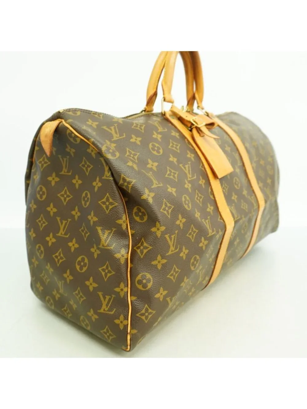 Louis Vuitton Boston Bag Monogram Keepall 50 Brown